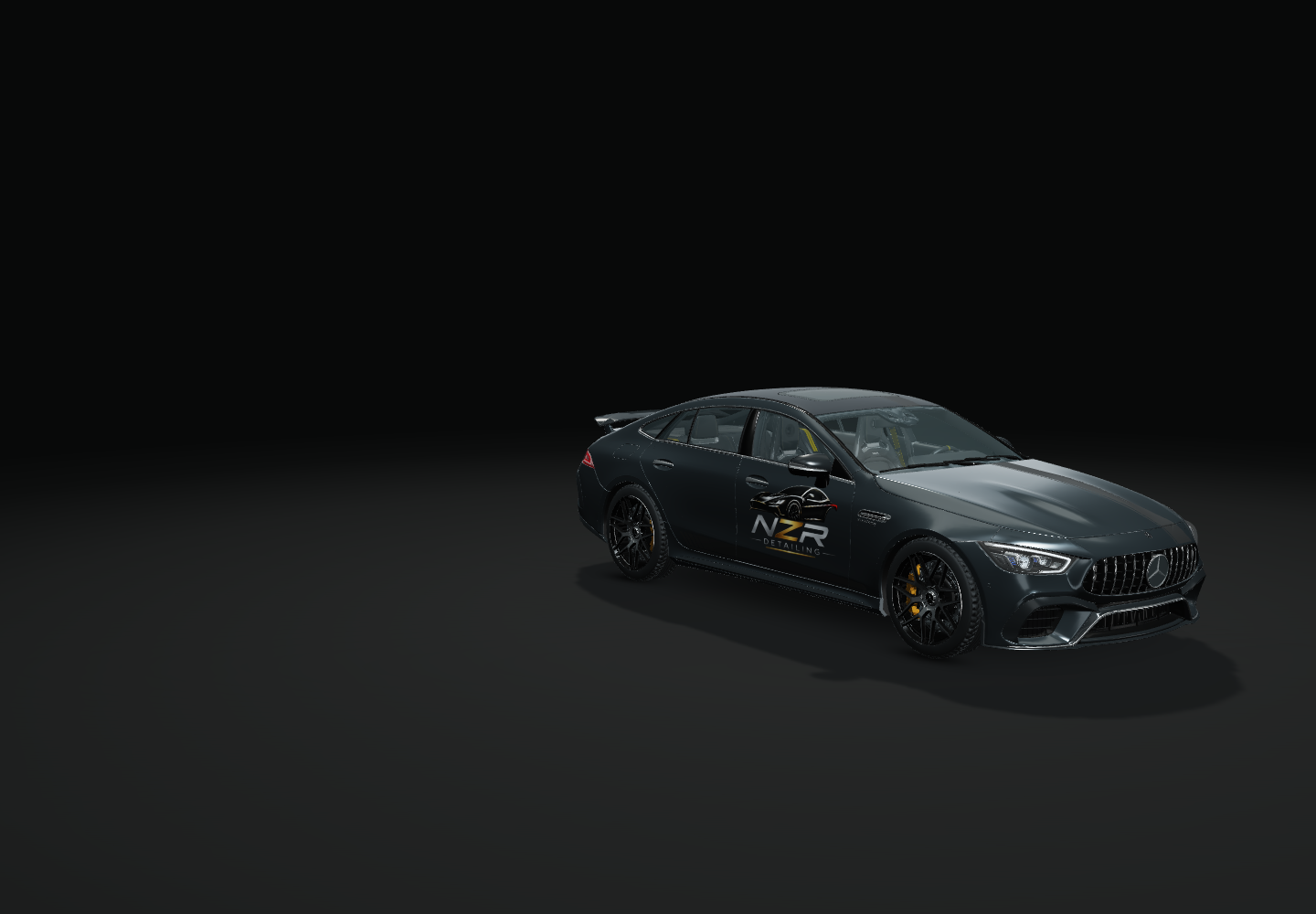 Цифровая модель Mercedes-Benz AMG GT 63 S в тёмной студии